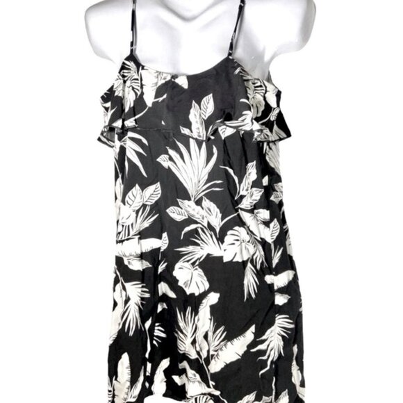 Old Navy XXL Dress Sundress Black White Tropical Beach Vacation Summer Flowy 2XL - Picture 2 of 10